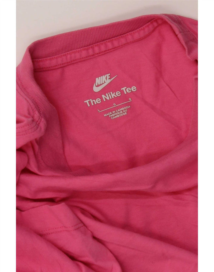 Nike Damen T-Shirt Top UK 16 Large Pink