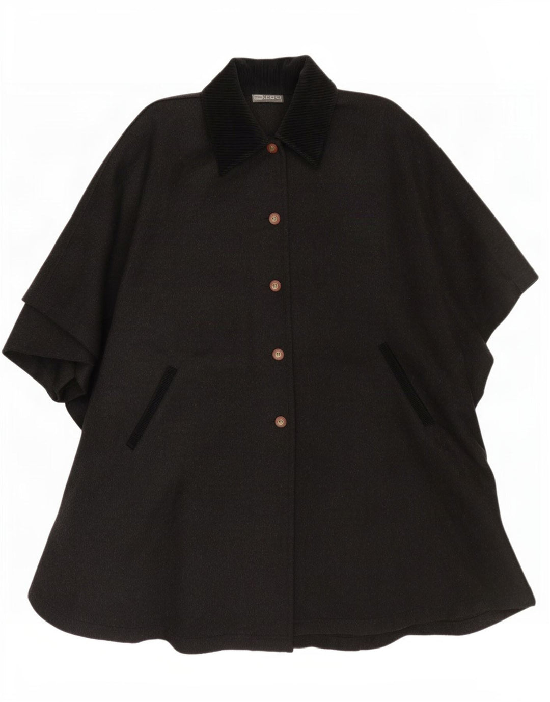 Superior Damen-Poncho-Mantel, Einheitsgröße, graue Colourblock-Wolle