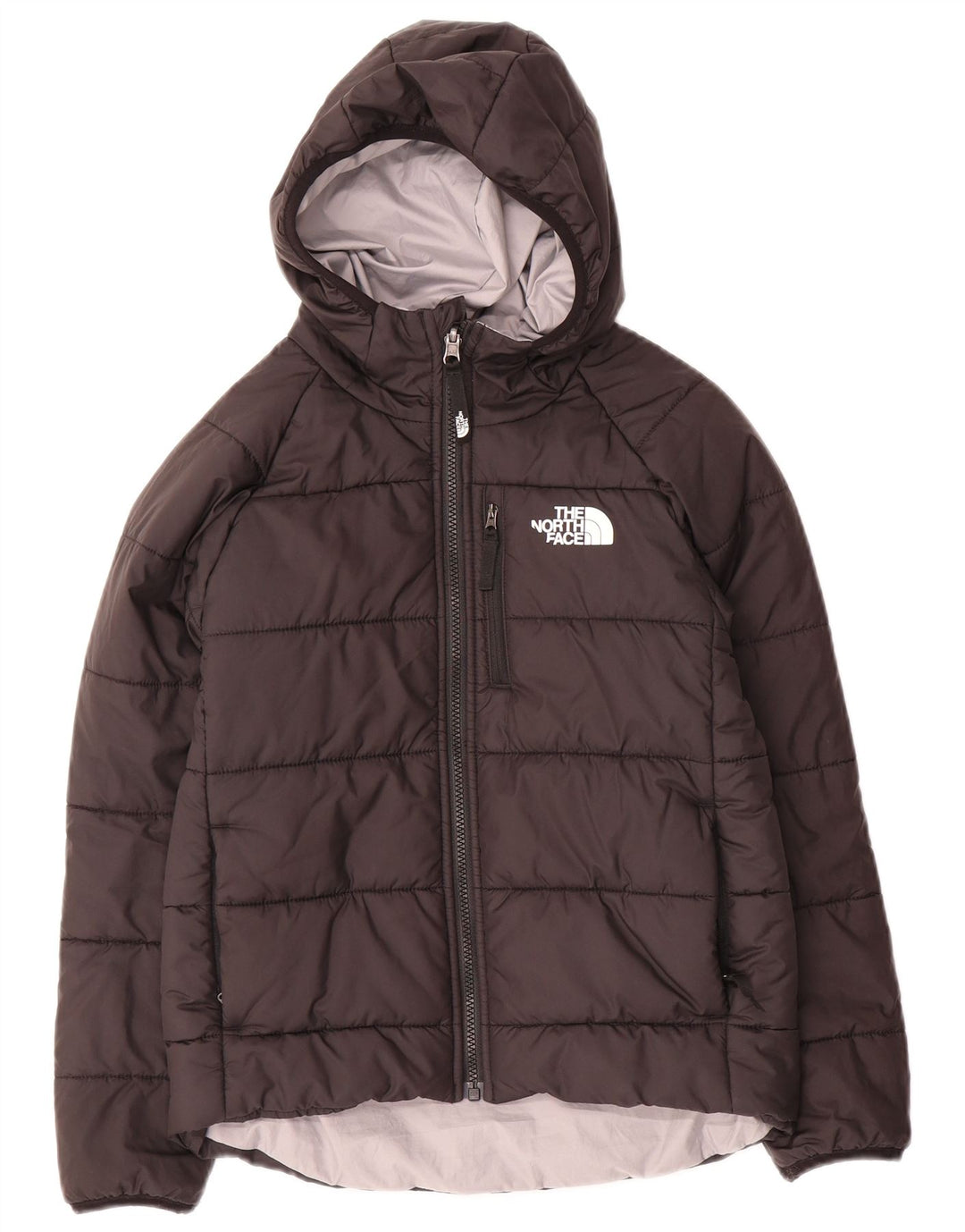THE NORTH FACE Wattierte Jacke mit Kapuze für Mädchen, 9–10 Jahre, Mittelschwarz