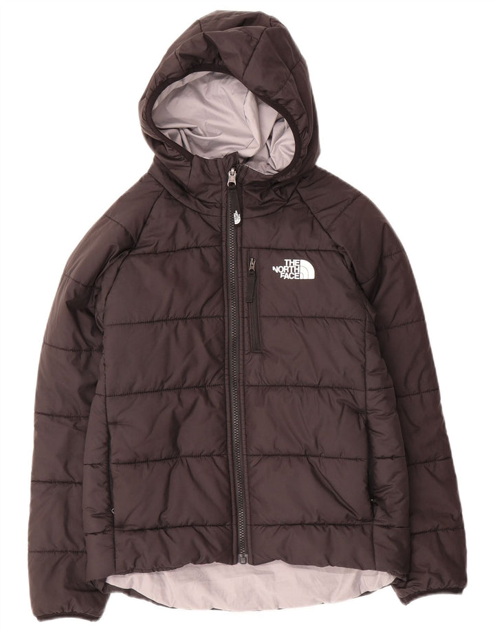 THE NORTH FACE Wattierte Jacke mit Kapuze für Mädchen, 9–10 Jahre, Mittelschwarz