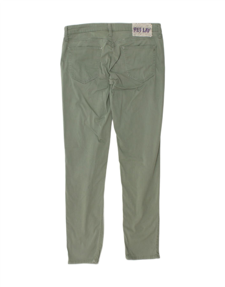 REPLAY Womens Slim Casual Trousers W30 L30 Green