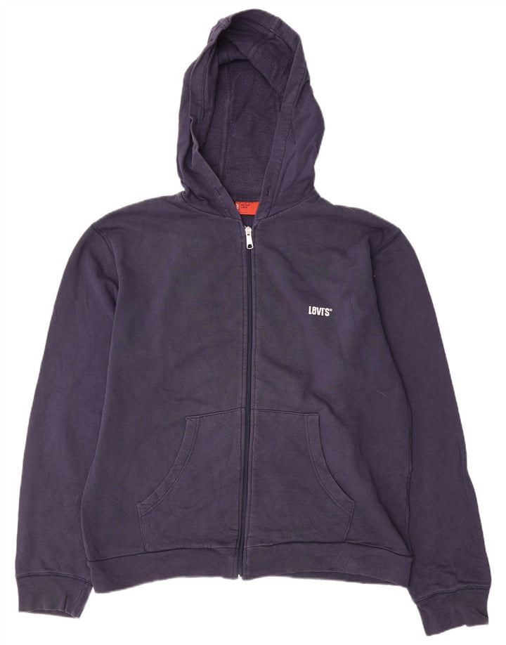 Levi's Herren-Kapuzenpullover mit Reißverschluss, groß, marineblaue Baumwolle