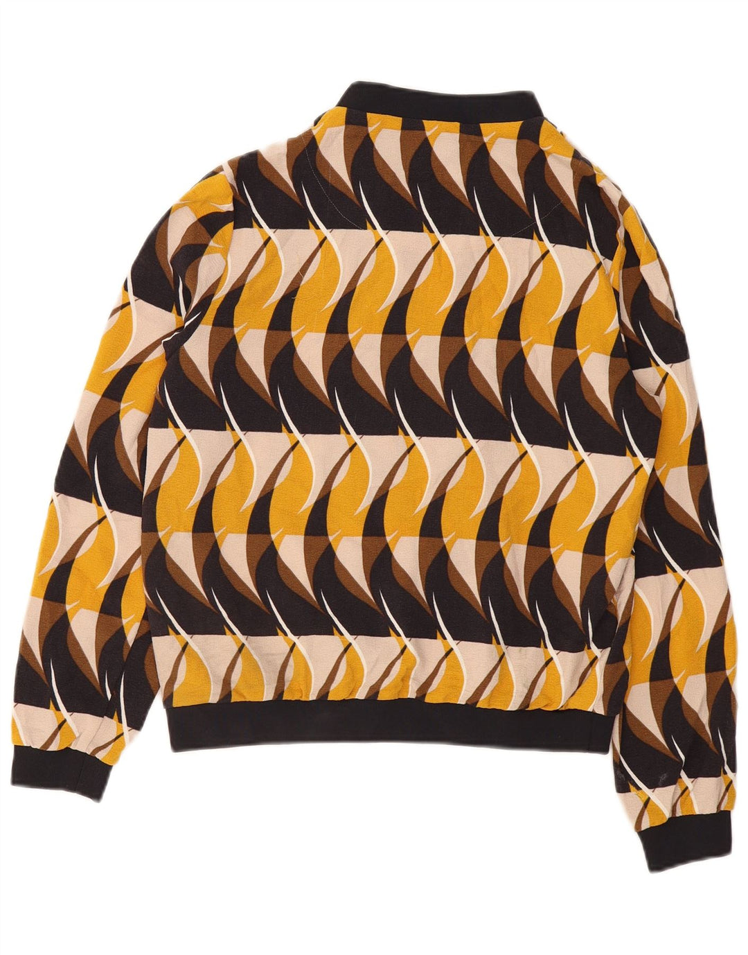 MARKS & SPENCER Damen Bomberjacke UK 14 Medium Mehrfarbig Geometrisch