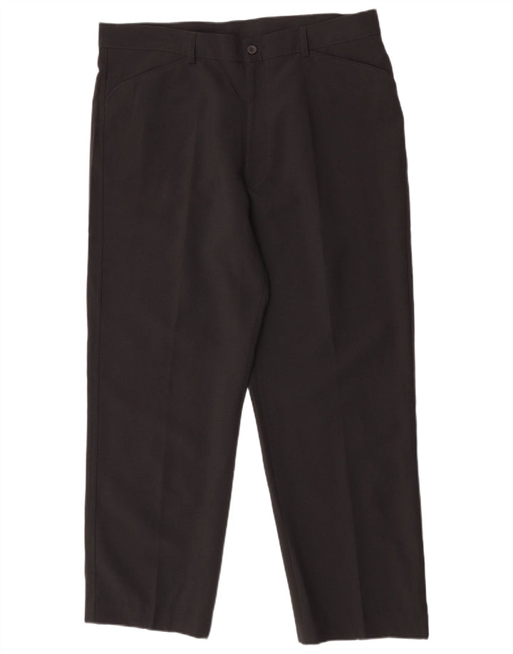 Farah Herren-Freizeithose, gerade, W38, L29, Schwarz, Polyester