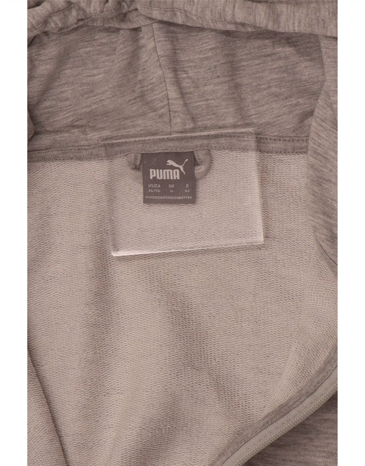 PUMA Womens Zip Hoodie Sweater UK 16 Large Grey