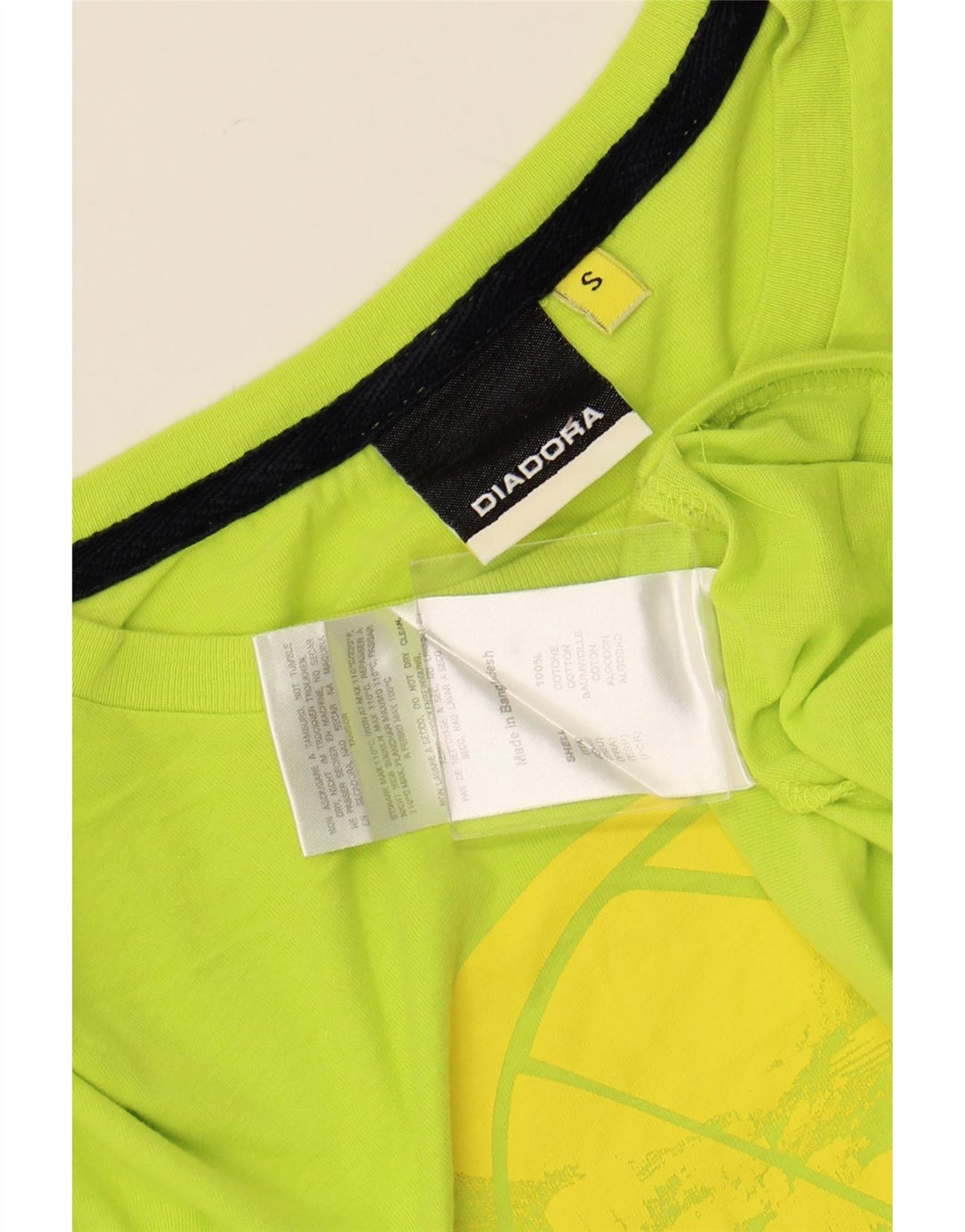 DIADORA Herren-T-Shirt mit Grafik, Größe S, grüne Baumwolle