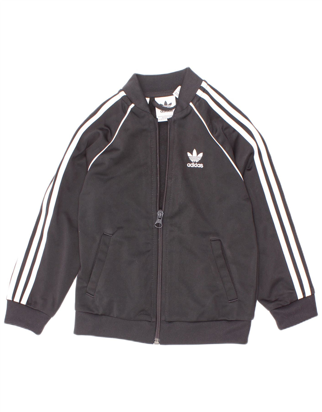 Adidas Jungen-Trainingsanzug-Top-Jacke, 2–3 Jahre, schwarzes Polyester