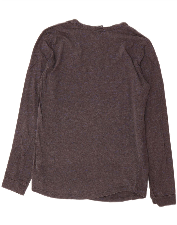 JORDAN Mens Top Long Sleeve Medium Grey Flecked Cotton Vintage Jordan and Second-Hand Jordan from Messina Hembry 