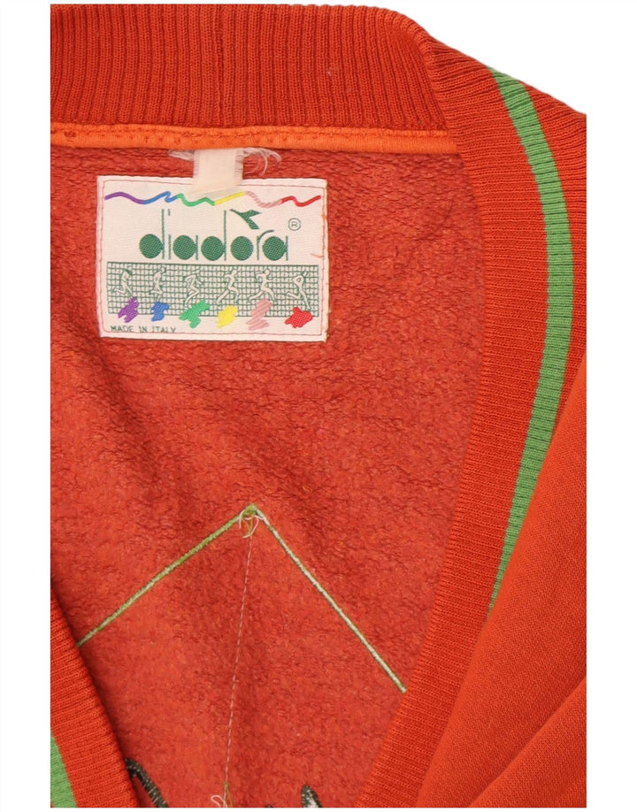 Diadora Herren-Cardigan mit Grafik, XL, Orange