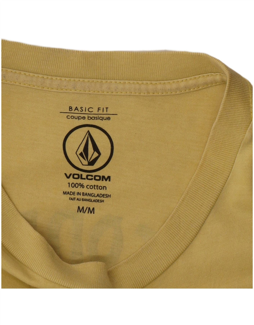 Volcom Herren Grafik-T-Shirt-Oberteil aus mittelgelber Baumwolle
