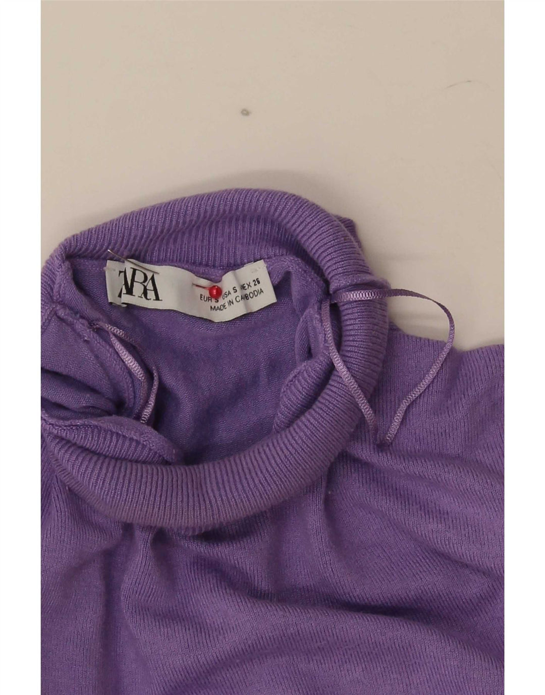 Zara Damen-Pullover mit Rollkragen, Gr. 10, Violett