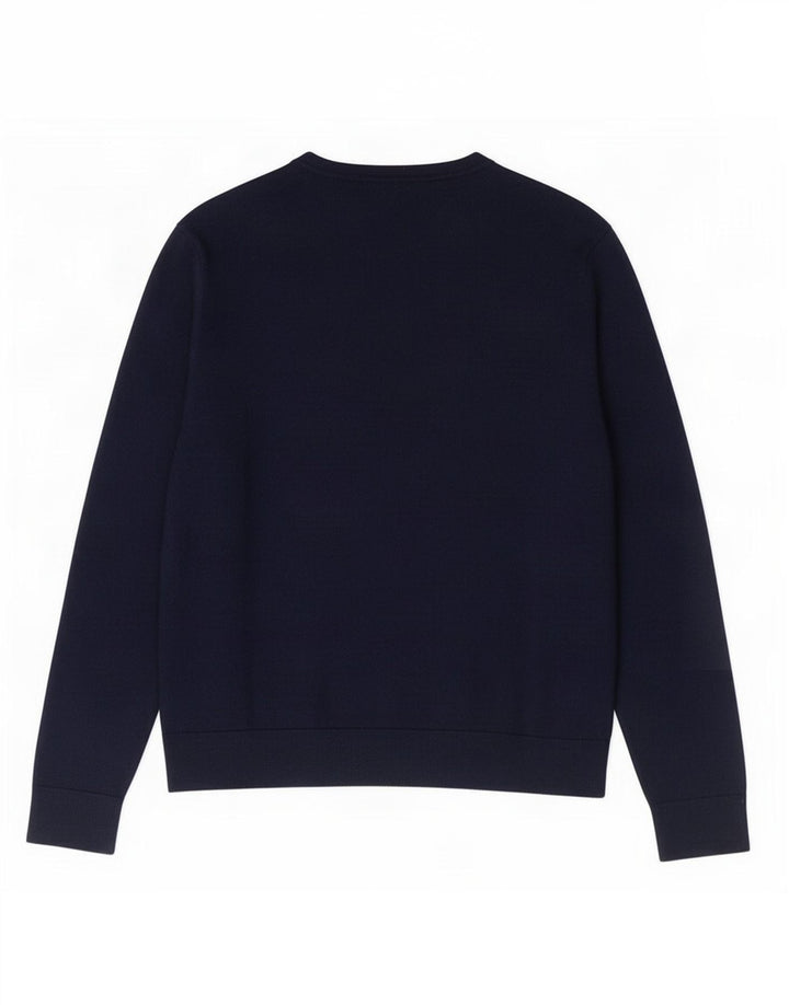 Gap Herren-Pullover mit V-Ausschnitt aus Merinowolle in Mittelblau