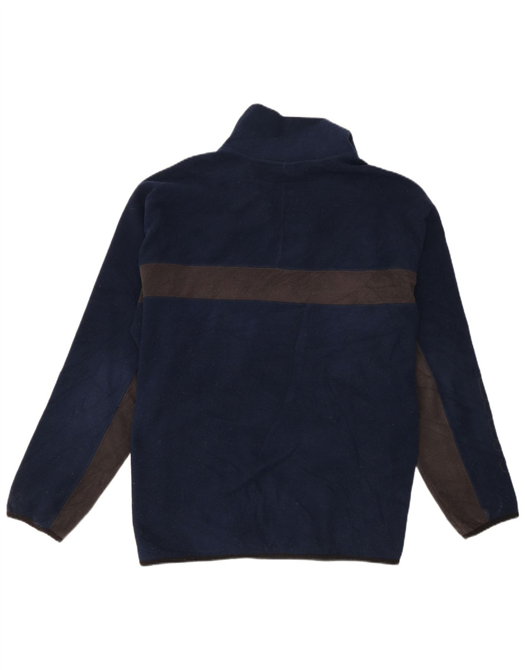 Nike Herren-Fleecepullover mit durchgehendem Reißverschluss und Grafik, XL, marineblaues Farbblock-Polyester