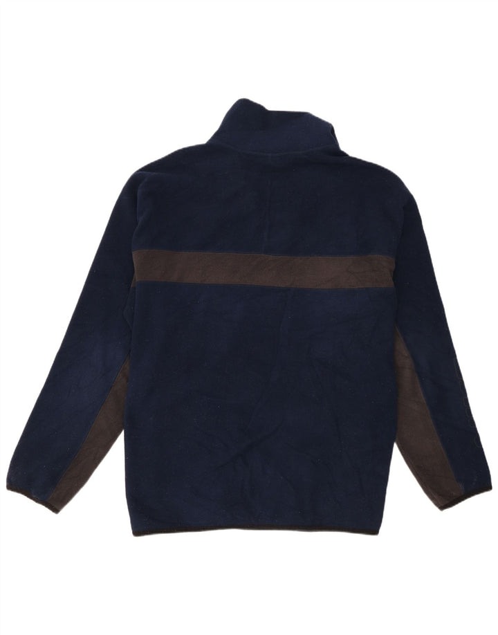 Nike Herren-Fleecepullover mit durchgehendem Reißverschluss und Grafik, XL, marineblaues Farbblock-Polyester