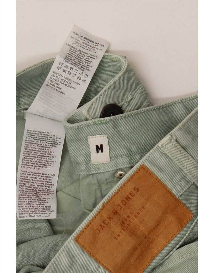Jack & Jones Herren-Jeansshorts mit normaler Passform, Größe M, W32, grüne Baumwolle
