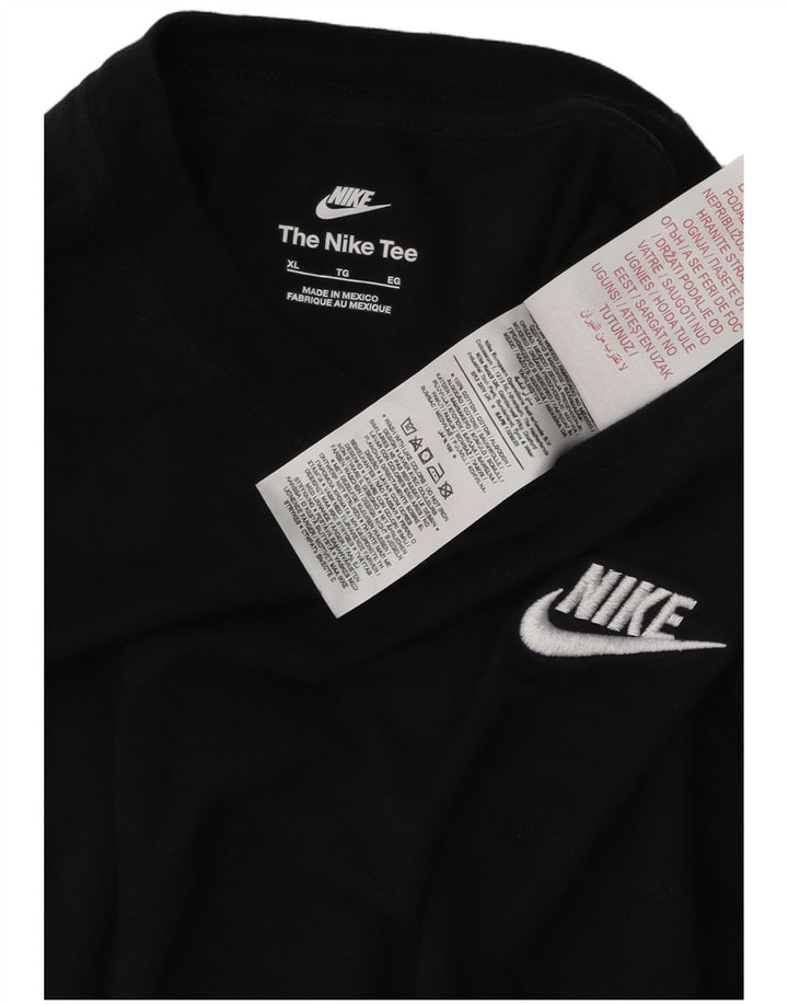 NIKE Womens Top Long Sleeve UK 18 XL Navy Blue Polyester