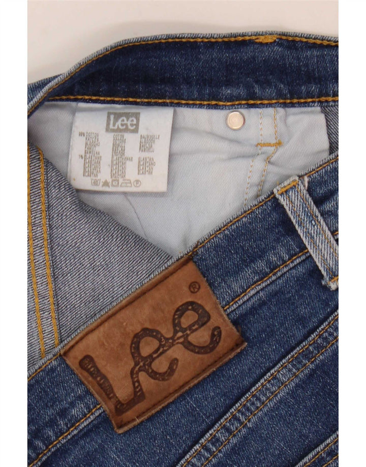 Lee Mens Brooklyn Straight Jeans W34 L28 Blau Baumwolle