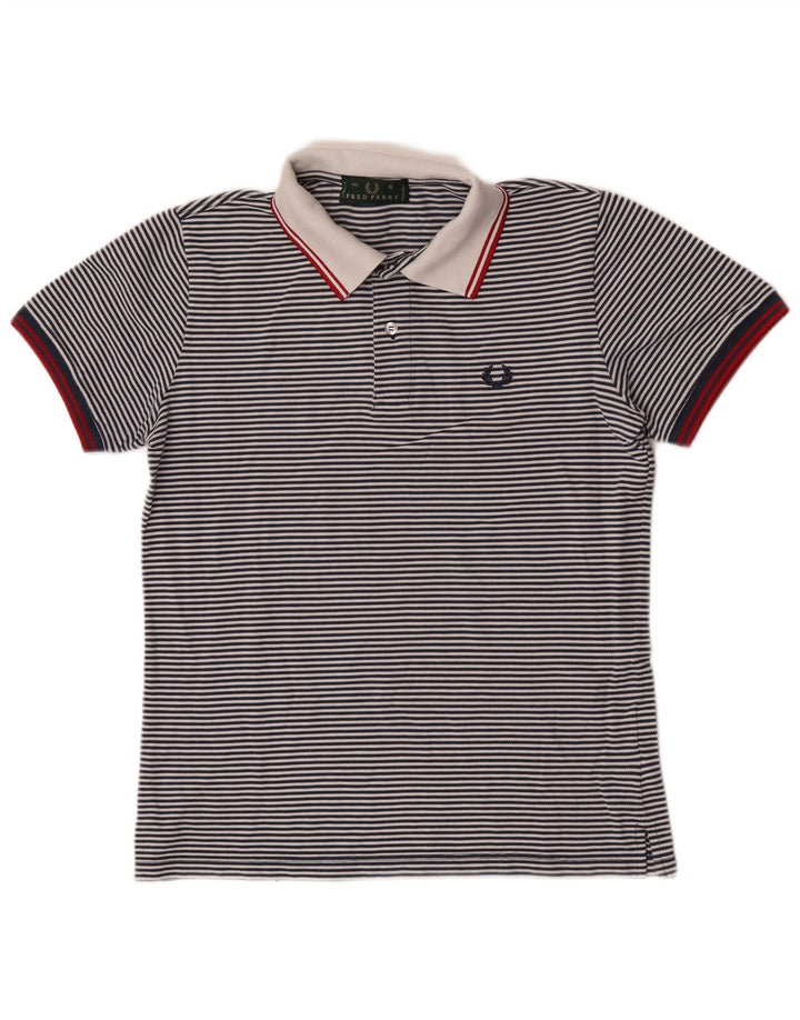 Fred Perry Herren-Poloshirt, klein, marineblau, Nadelstreifen-Baumwolle