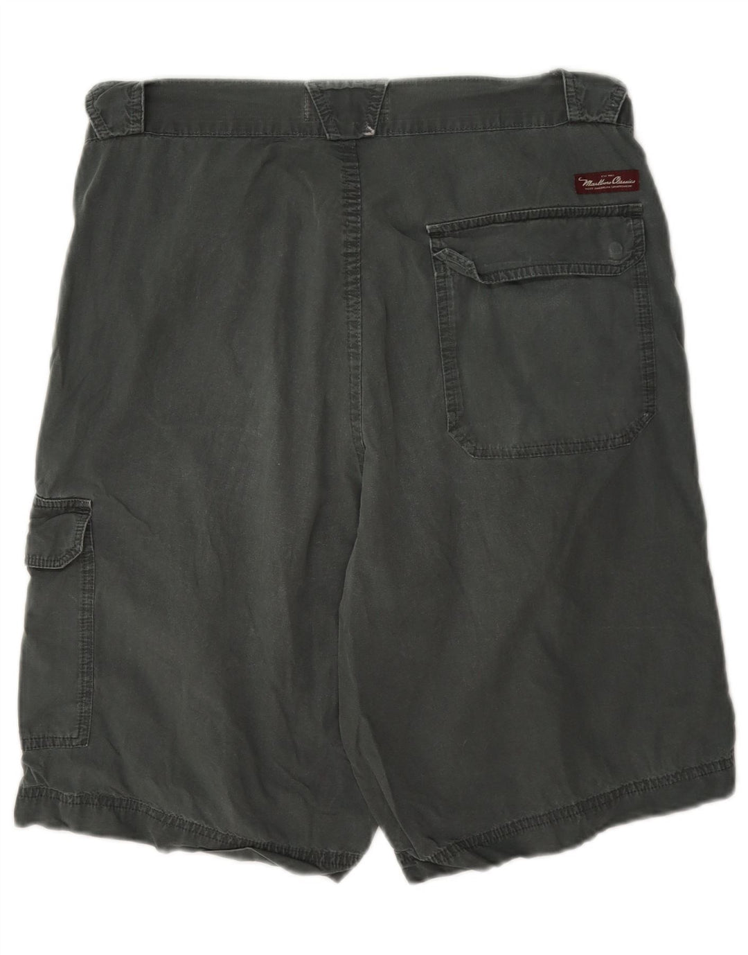 Marlboro Classics Herren-Cargo-Shorts, EU 50, Größe L, W34, graue Baumwolle