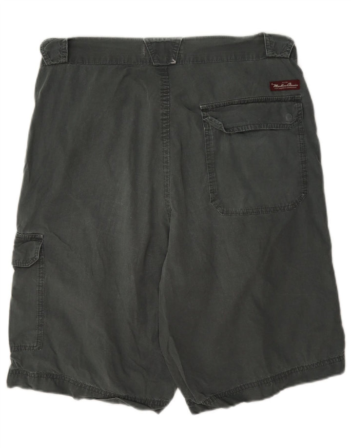 Marlboro Classics Herren-Cargo-Shorts, EU 50, Größe L, W34, graue Baumwolle