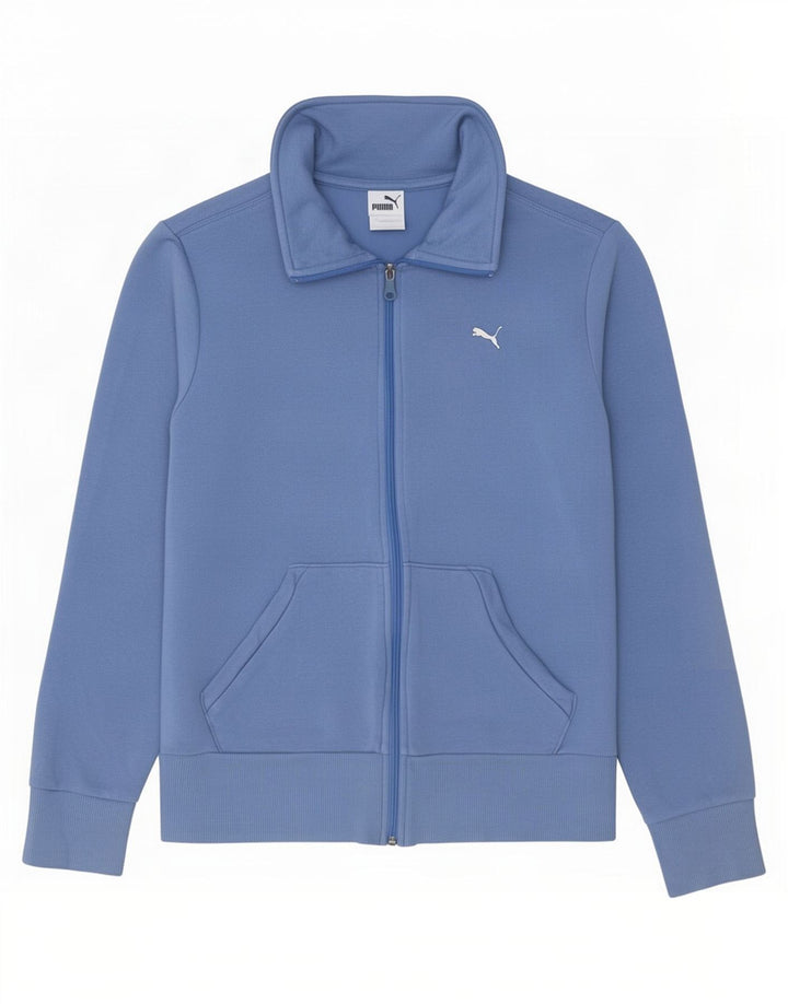 Puma Damen Trainingsanzug Top Jacke UK 12 Mittelblau