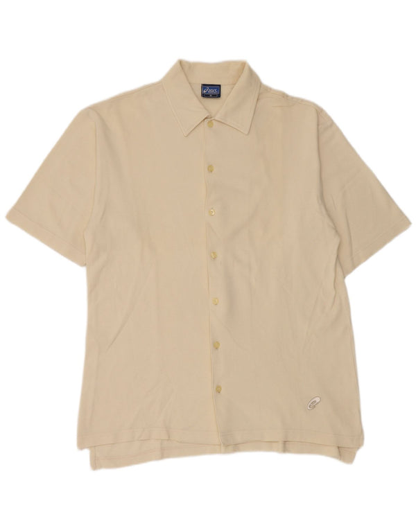Asics Herren-Kurzarmshirt aus mittelgelber Baumwolle