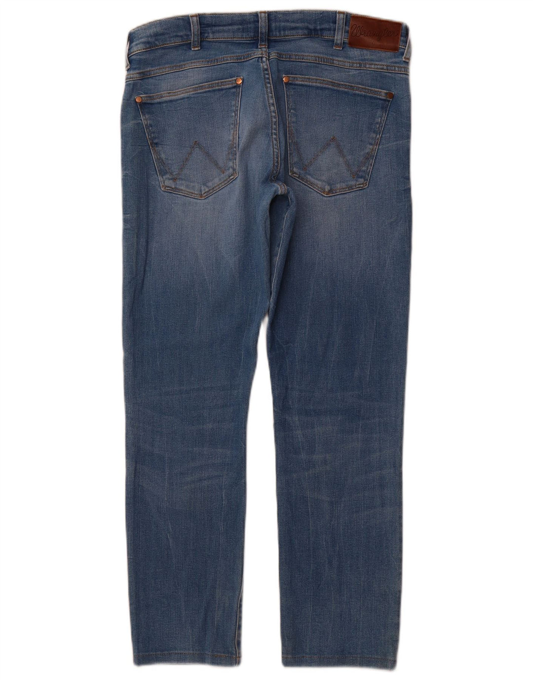 WRANGLER Herren Larston Slim Jeans W32 L29 Blaue Baumwolle
