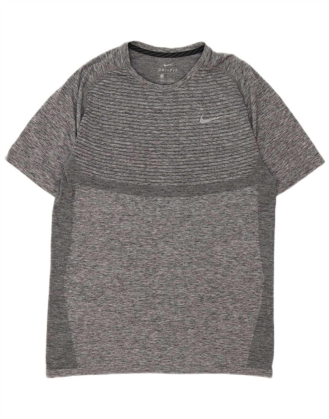 Nike Damen Dri Fit T-Shirt Top UK 14 Mittelgrau meliert