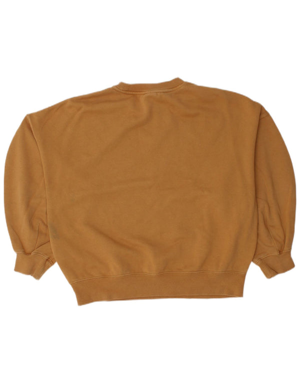 Puma Damen Übergroßer Sweatshirt-Pullover UK 14 Mittelbraune Baumwolle