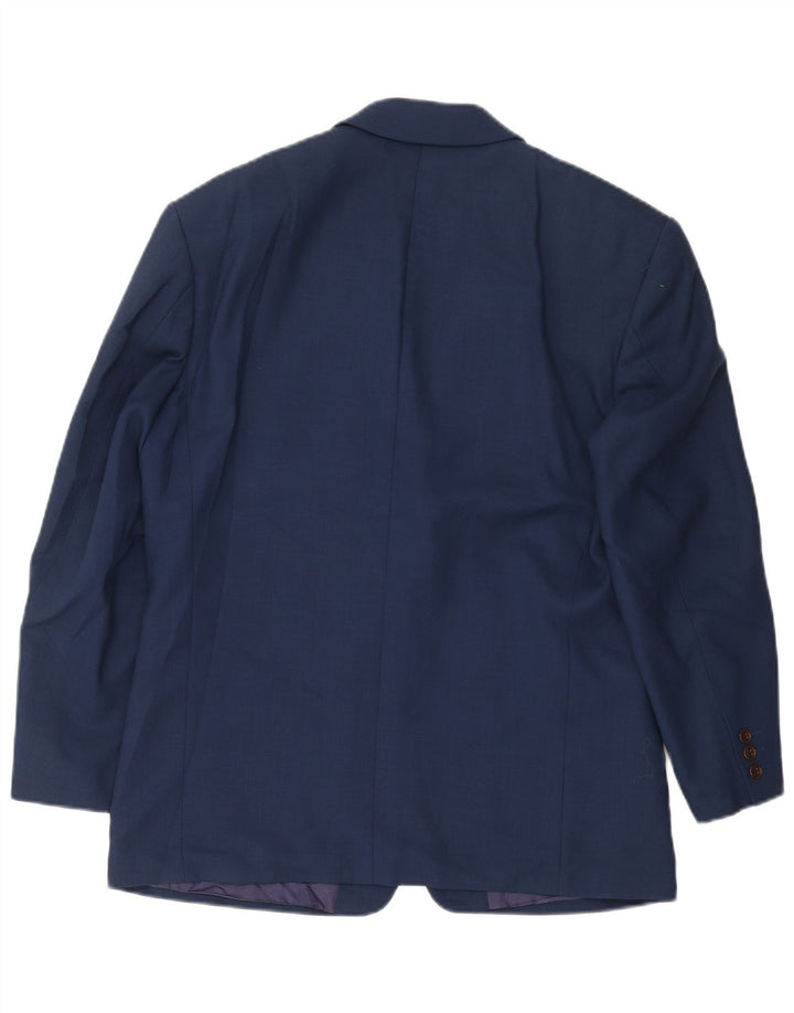 Marks & Spencer Herren-Blazer mit 3 Knöpfen, UK 40, mittelblaue Viskose