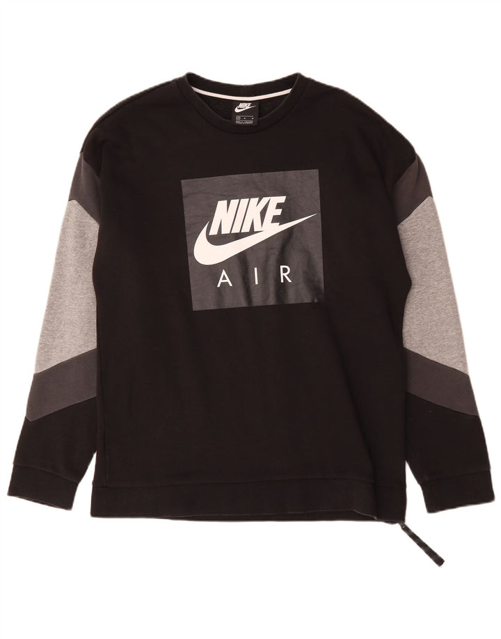 Nike Herren-Sweatshirt mit Grafik, mittelgroß, Schwarz, Farbblock