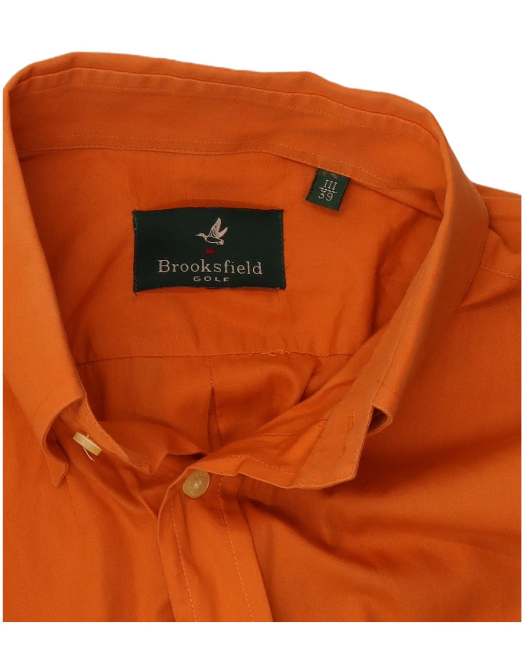 Brooksfield Herrenhemd Größe 39 Mittelorange Baumwolle