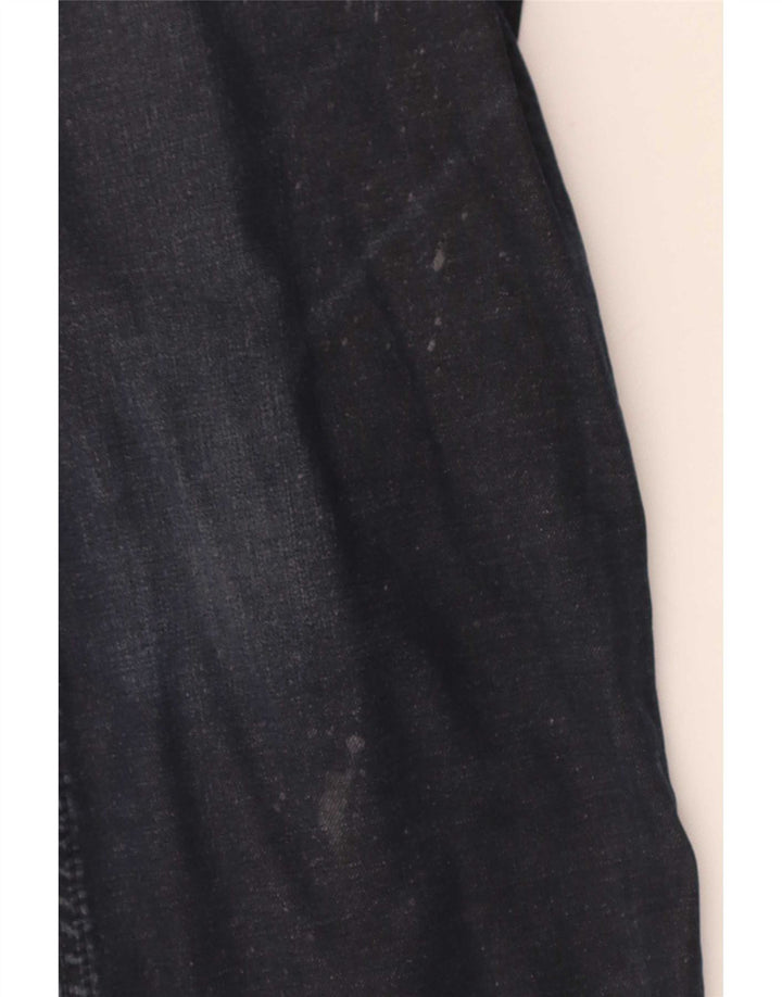 Marlboro Classics Herren Distressed Straight Jeans W36 L32 Marineblaue Baumwolle