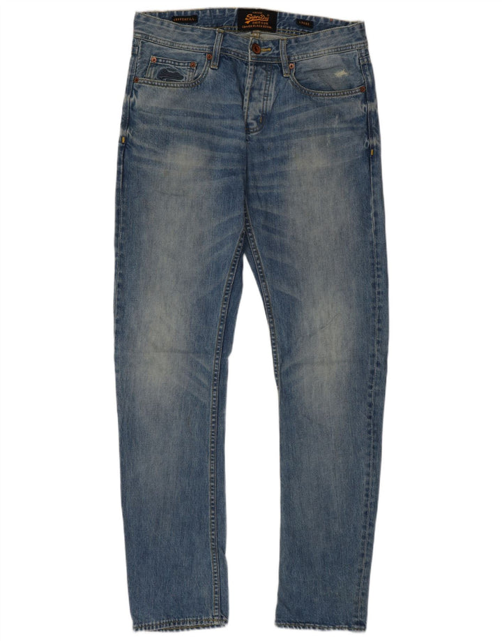 Superdry Herren Loose Jeans W30 L32 Blaue Baumwolle