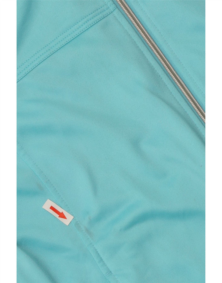 Diadora Damen-Trainingsanzug-Top-Jacke UK 18 XL Blaues Colourblock-Polyester