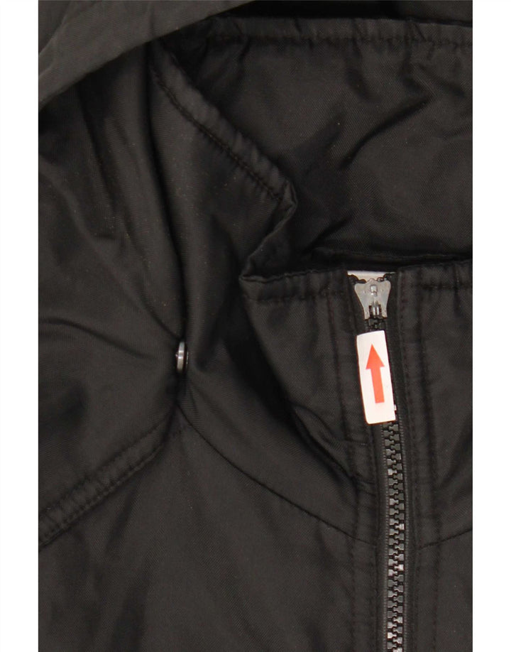 Adidas Herren Graphic Hooded Wattierte Jacke UK 38/40 Mittelschwarzes Polyester