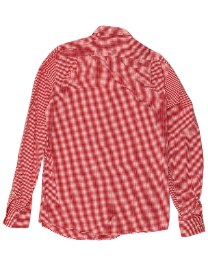 Tommy Hilfiger Herren Slim Fit Hemd Größe 15 1/2 Mittelrotes Gingham