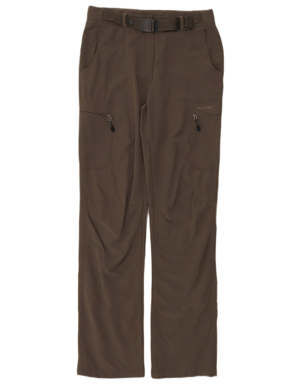 Rohan Womens Straight Cargo Trousers UK 8 Small W28 L34 Khaki Polyamide