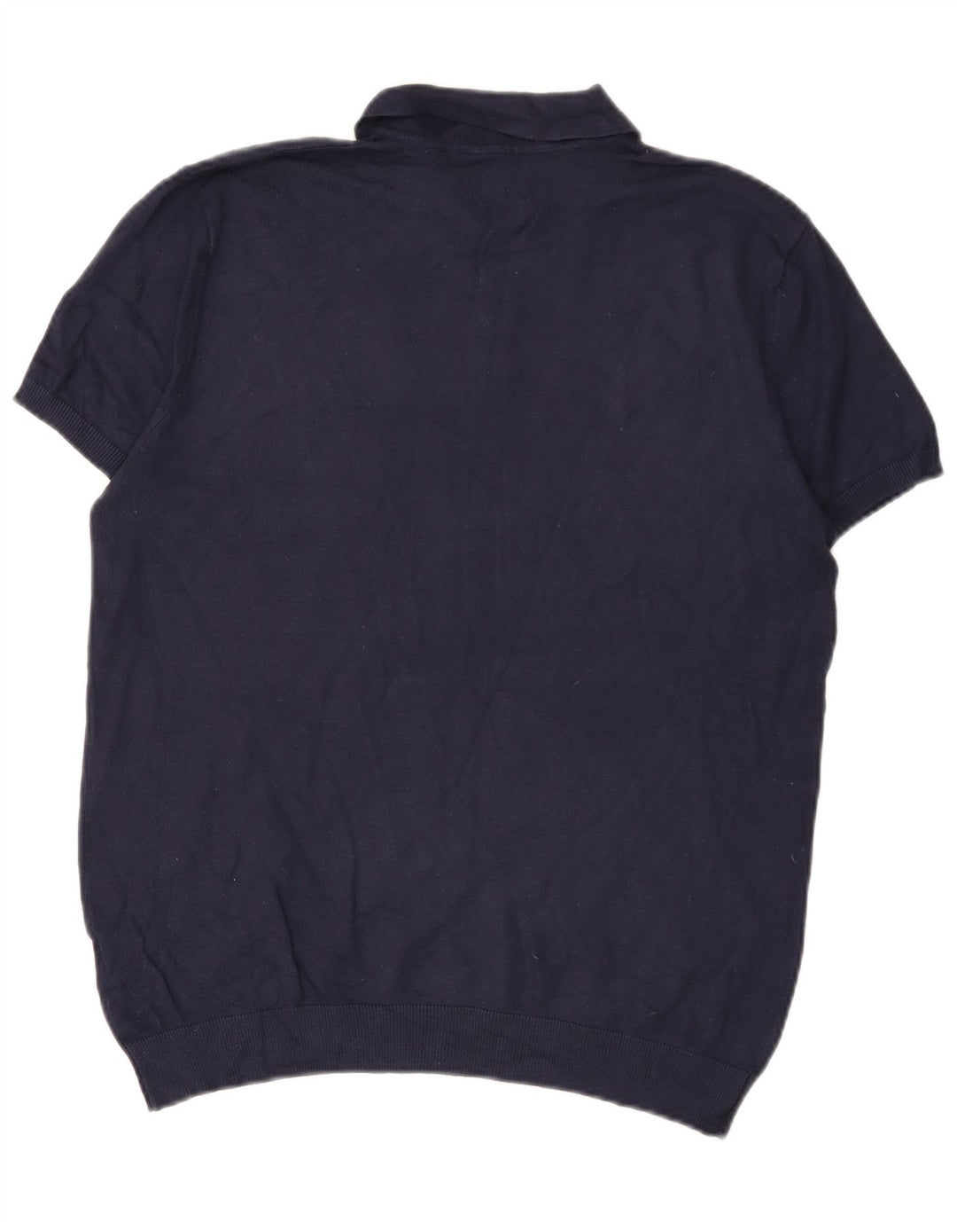 Zara Herren Poloshirt Große Marineblaue Viskose