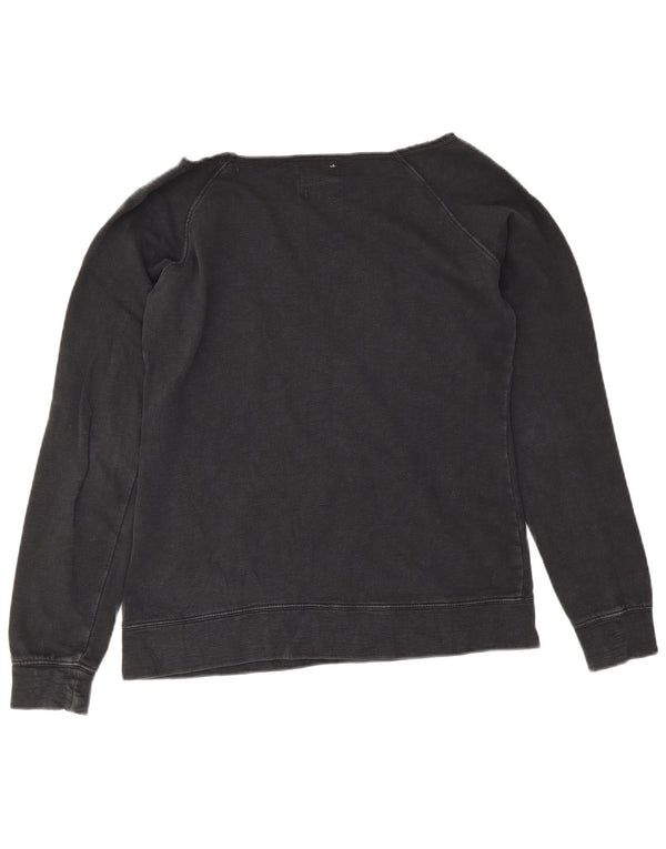 Champion Damen Heritage Oversized Sweatshirt Pullover UK 10 Small Schwarz
