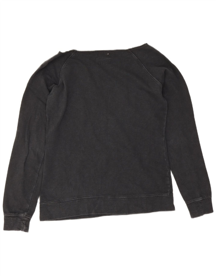 Champion Damen Heritage Oversized Sweatshirt Pullover UK 10 Small Schwarz