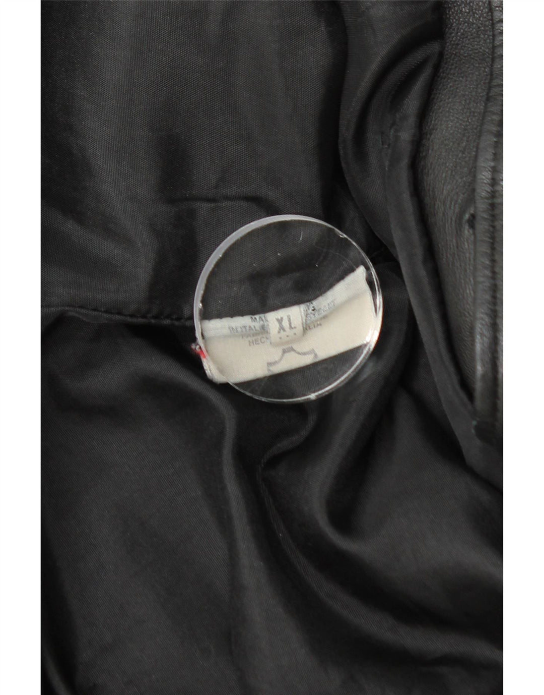 VINTAGE Damen Ledermantel UK 18 XL Schwarzes Leder