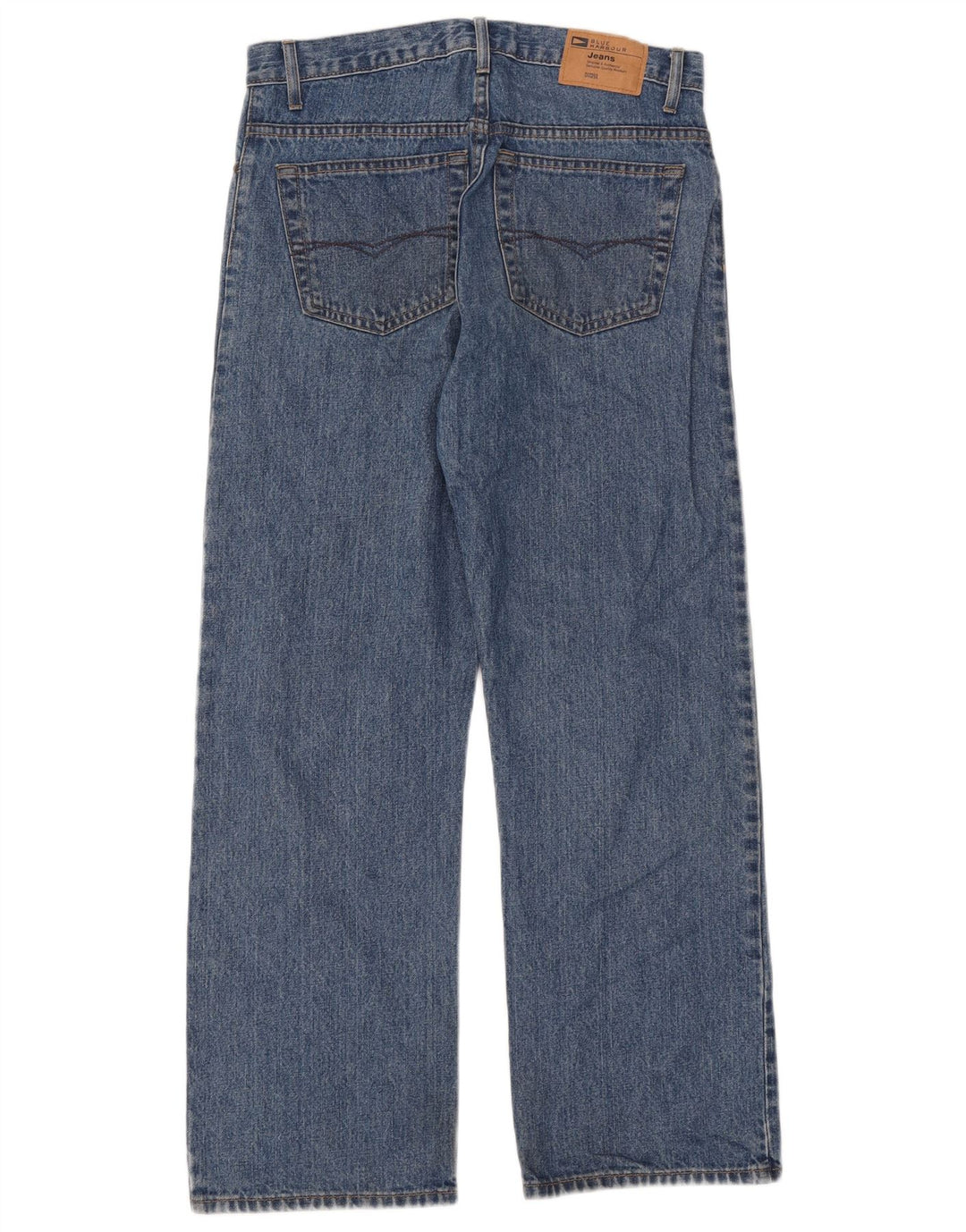 Marks & Spencer Herren Blue Harbor Straight Jeans W32 L29 Blaue Baumwolle