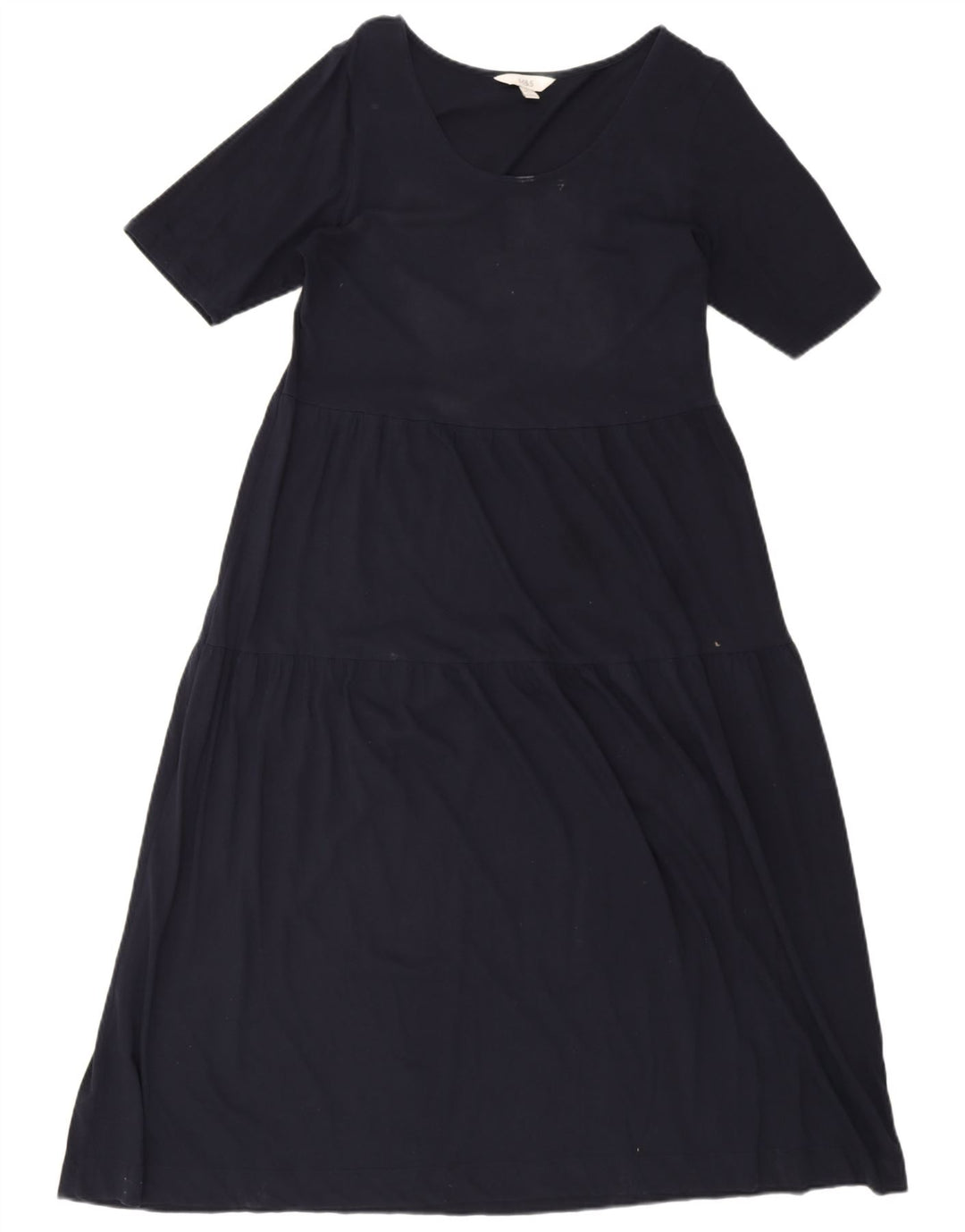 Marks & Spencer Damen-Maxikleid, Größe M, Marineblau, Größe M, Baumwolle