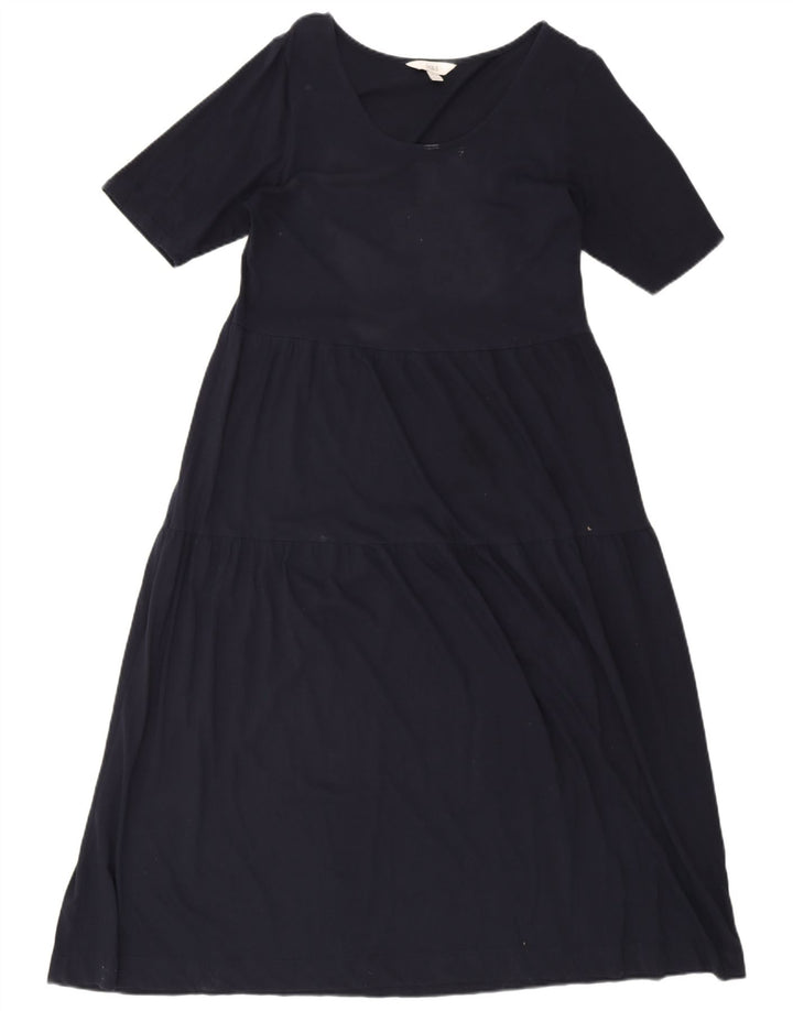 Marks & Spencer Damen-Maxikleid, Größe M, Marineblau, Größe M, Baumwolle