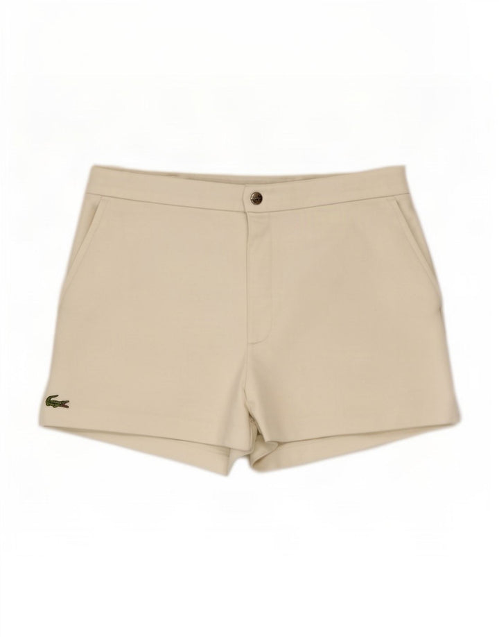 Lacoste Herren-Shorts, Größe 4, mittelgroß, W30, weißes Polyester