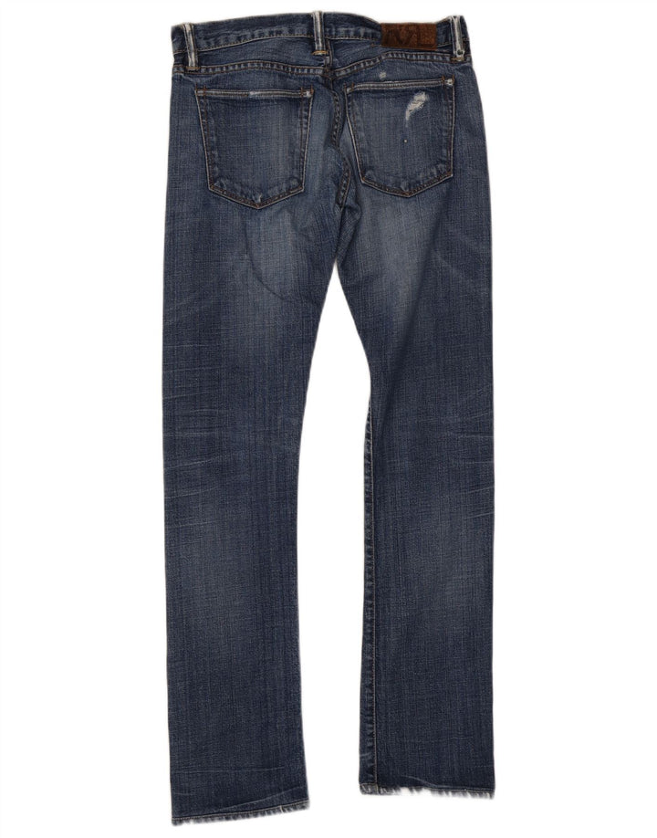 Ralph Lauren Damen Distressed Slim Jeans W27 L34 Blaue Baumwolle