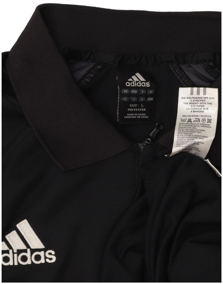 ADIDAS Herren Climalite Poloshirt Großes schwarzes Polyester