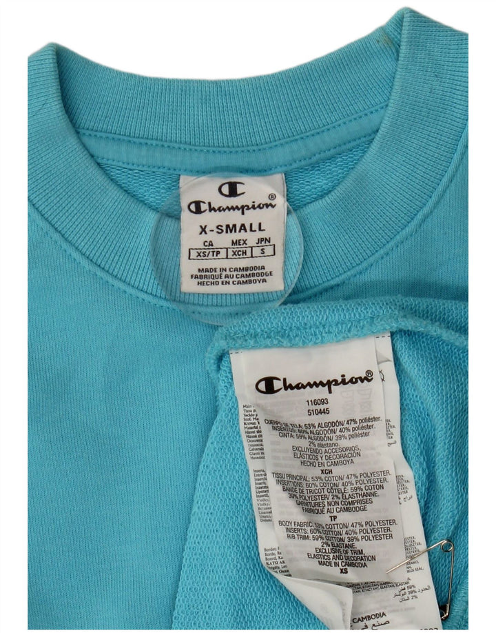 CHAMPION Damen-Sweatshirt in Übergröße, Größe UK 6, XS, Blau, Baumwolle