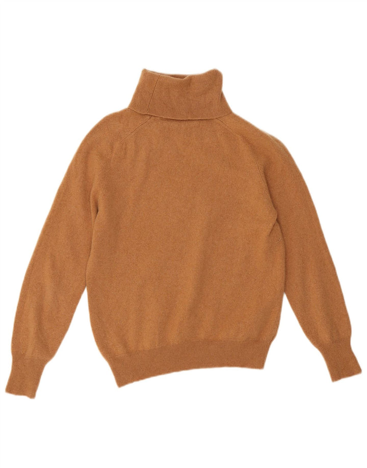 Zara Damen-Pullover mit Rollkragen, UK 12, mittelbraune Wolle